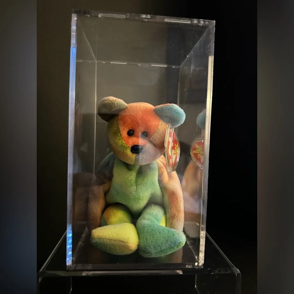 Ty Garcia Beanie Baby Bear #4051 1995 PVC 4th Gen Tag Near Mint w/ Case